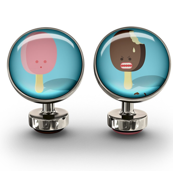 Angry Ice Cream Cufflinks